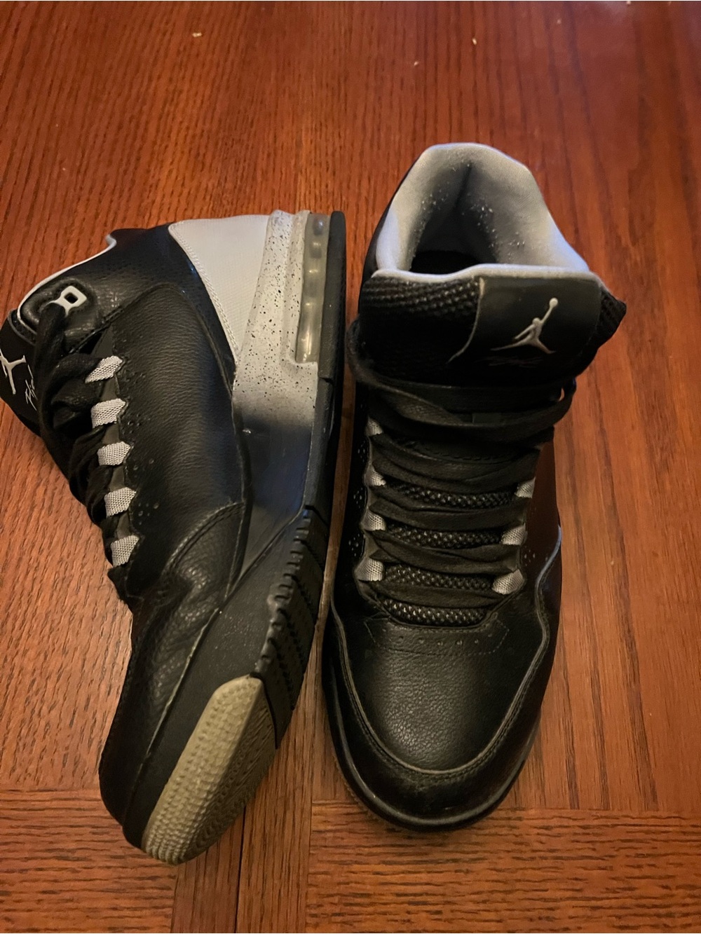 Jordan Men’s Black and White High-Top Sneakers